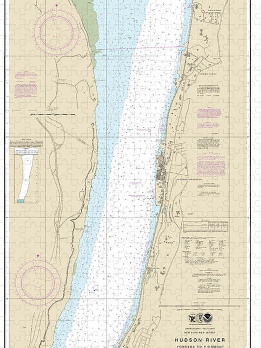 Nautical Chart 12346 Hudson River Yonkers Piermont Puzzle