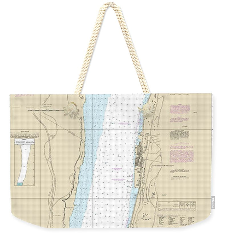 Nautical Chart-12346 Hudson River Yonkers-piermont - Weekender Tote Bag