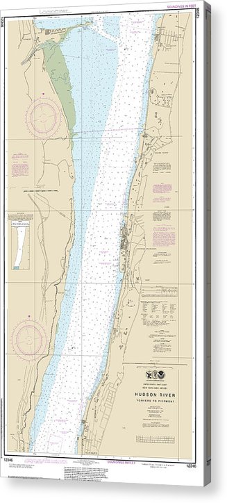 Nautical Chart-12346 Hudson River Yonkers-Piermont  Acrylic Print