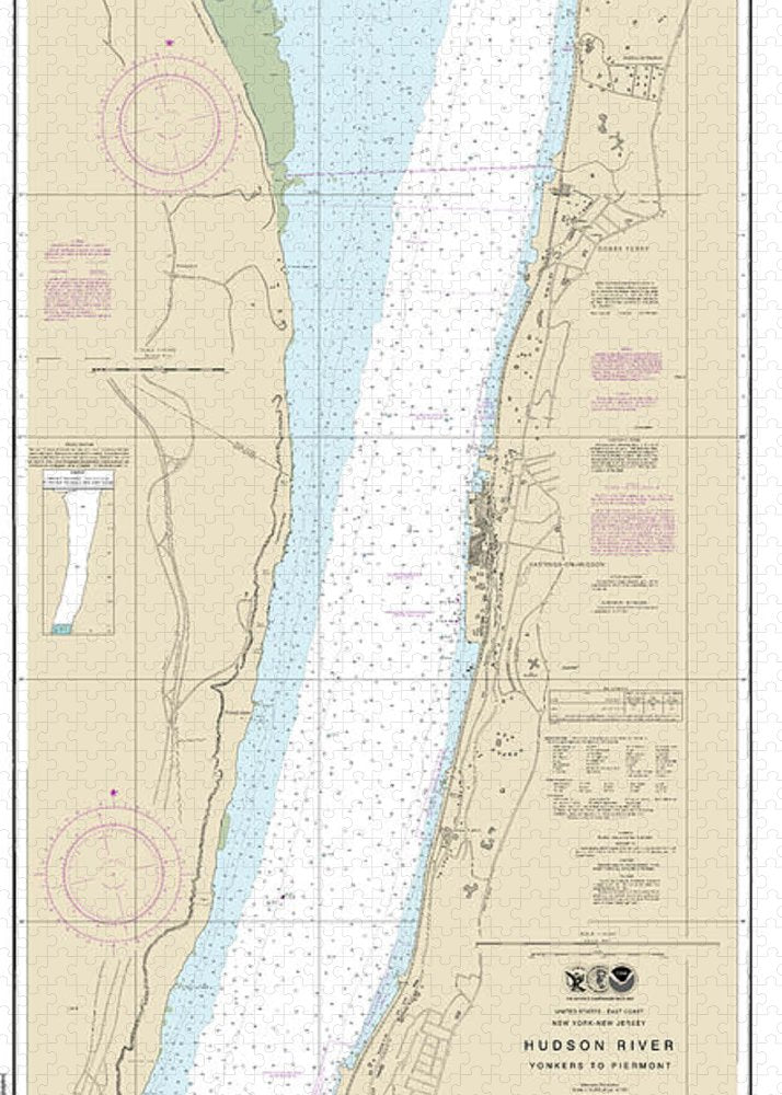 Nautical Chart-12346 Hudson River Yonkers-piermont - Puzzle