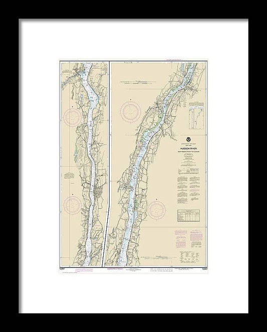A beuatiful Framed Print of the Nautical Chart-12347 Hudson River Wappinger Creek-Hudson by SeaKoast