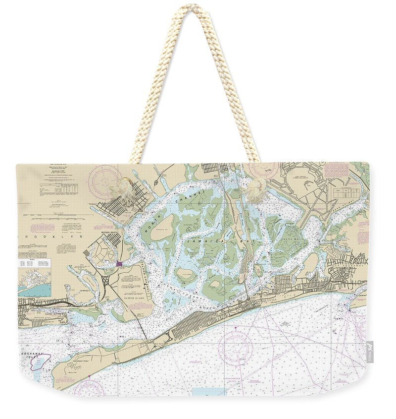 Nautical Chart-12350 Jamaica Bay-rockaway Inlet - Weekender Tote Bag