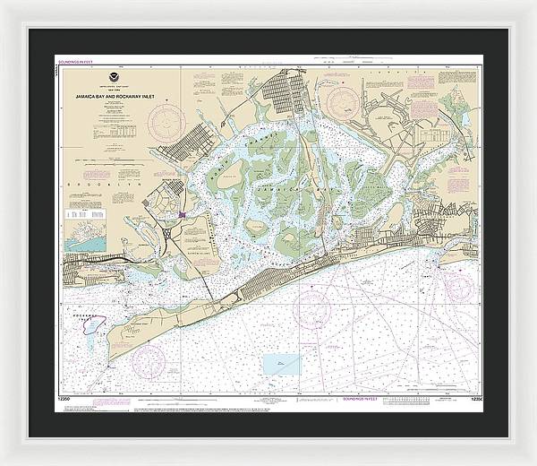 Nautical Chart-12350 Jamaica Bay-rockaway Inlet - Framed Print