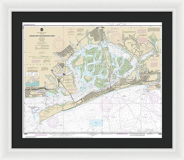 Nautical Chart-12350 Jamaica Bay-rockaway Inlet - Framed Print