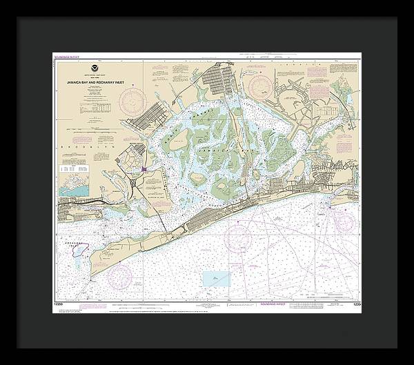 Nautical Chart-12350 Jamaica Bay-rockaway Inlet - Framed Print