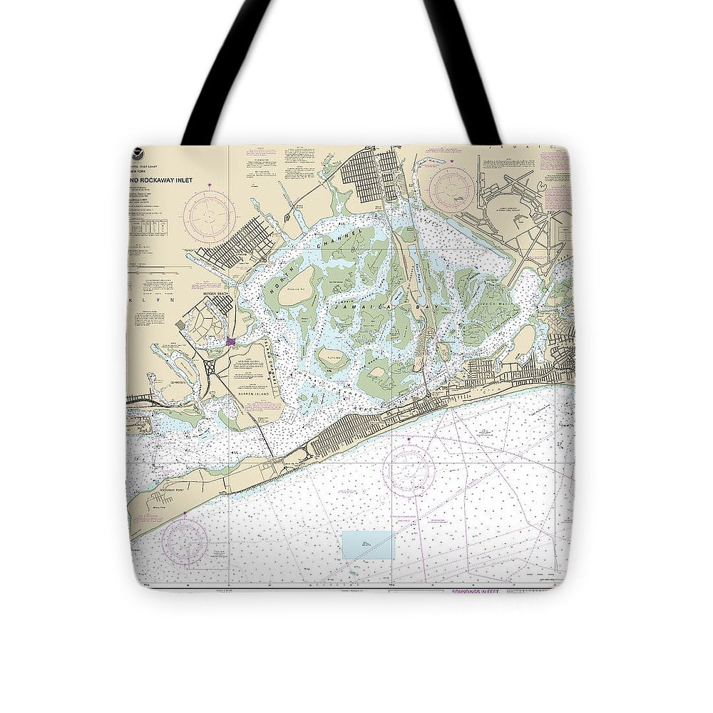 Nautical Chart-12350 Jamaica Bay-rockaway Inlet - Tote Bag