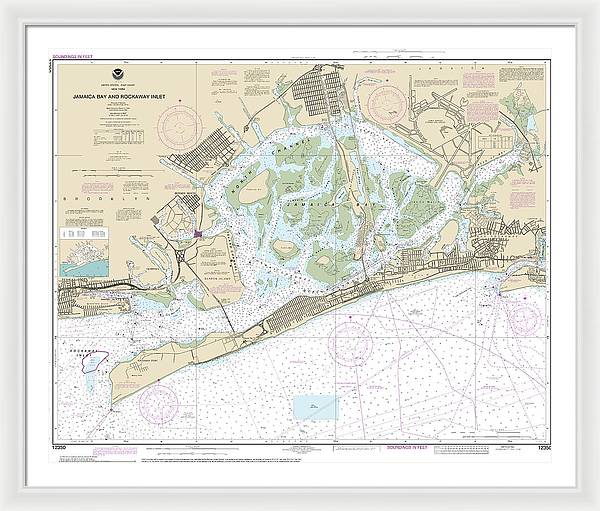 Nautical Chart-12350 Jamaica Bay-rockaway Inlet - Framed Print