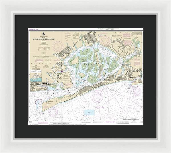 Nautical Chart-12350 Jamaica Bay-rockaway Inlet - Framed Print
