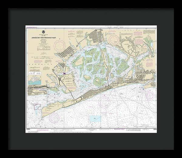 Nautical Chart-12350 Jamaica Bay-rockaway Inlet - Framed Print