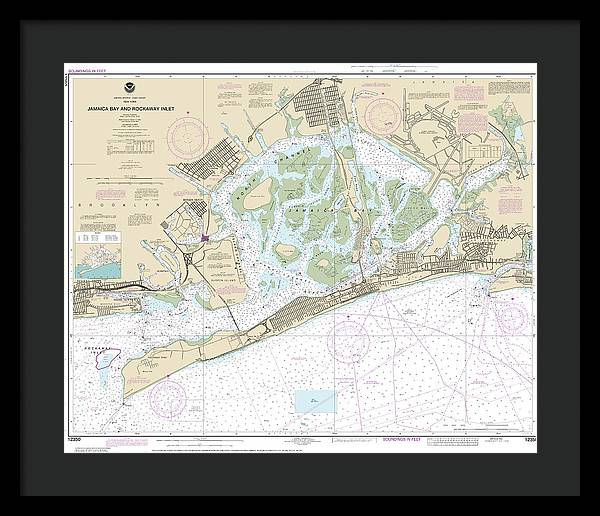 Nautical Chart-12350 Jamaica Bay-rockaway Inlet - Framed Print