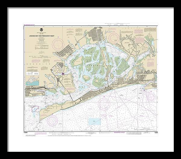 Nautical Chart-12350 Jamaica Bay-rockaway Inlet - Framed Print