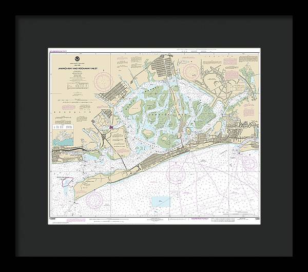 Nautical Chart-12350 Jamaica Bay-rockaway Inlet - Framed Print