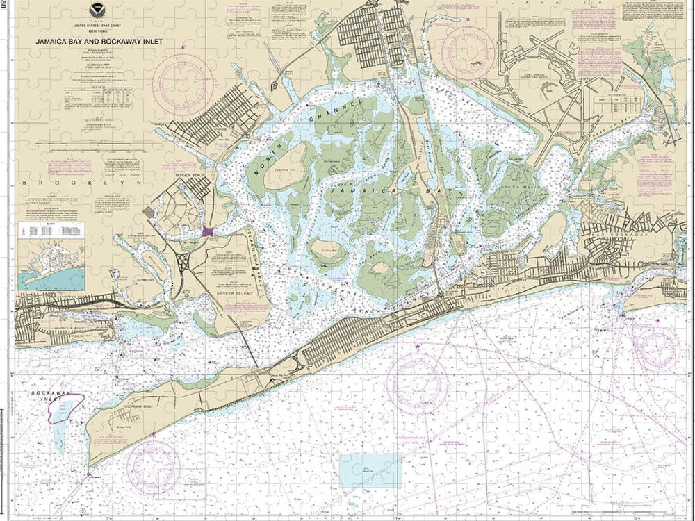 Nautical Chart 12350 Jamaica Bay Rockaway Inlet Puzzle