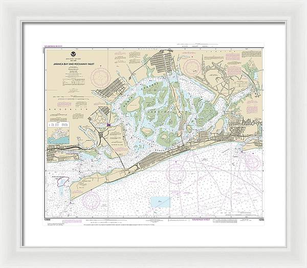 Nautical Chart-12350 Jamaica Bay-rockaway Inlet - Framed Print