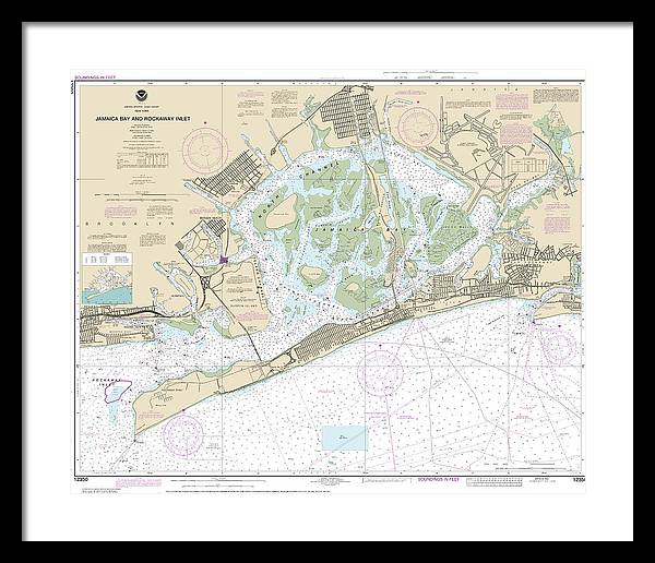 Nautical Chart-12350 Jamaica Bay-rockaway Inlet - Framed Print