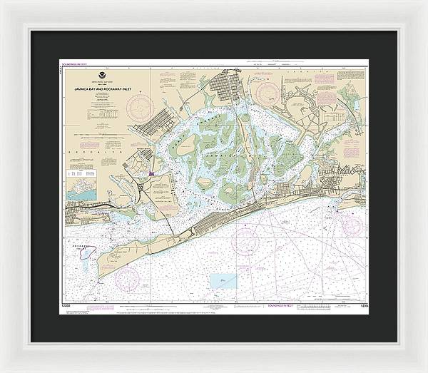 Nautical Chart-12350 Jamaica Bay-rockaway Inlet - Framed Print