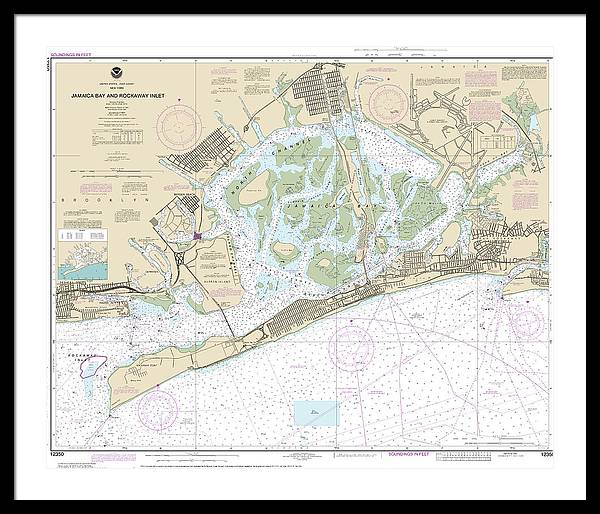 Nautical Chart-12350 Jamaica Bay-rockaway Inlet - Framed Print