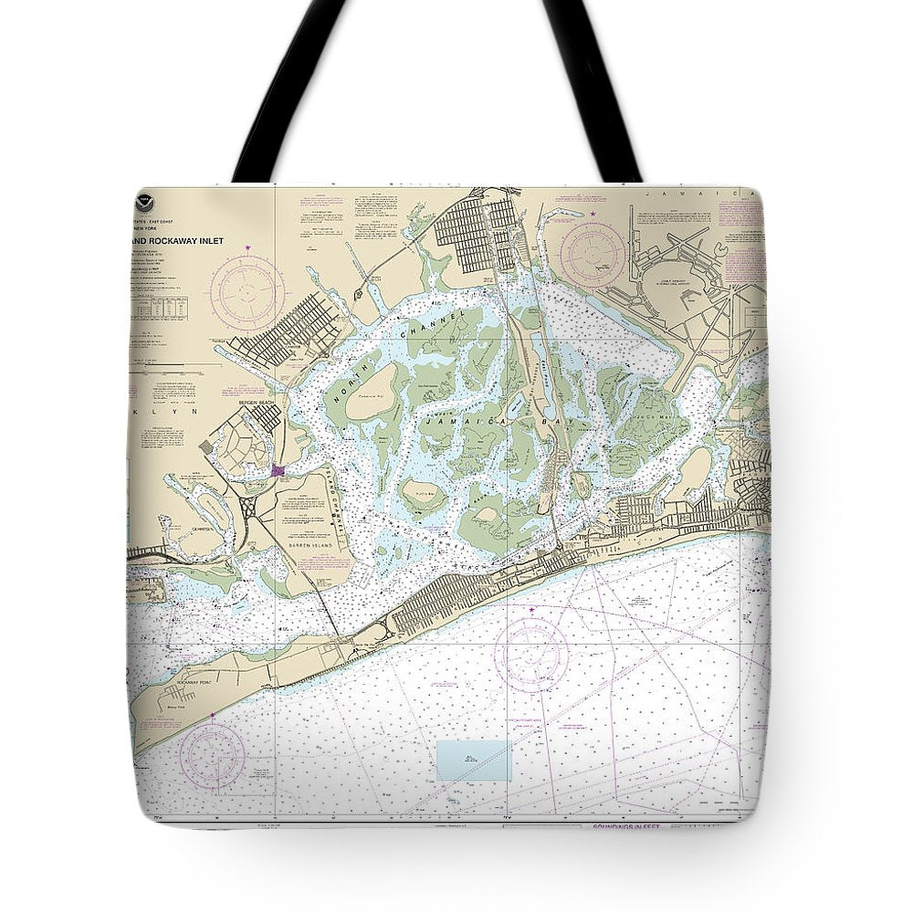 Nautical Chart-12350 Jamaica Bay-rockaway Inlet - Tote Bag