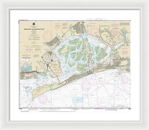 Nautical Chart-12350 Jamaica Bay-rockaway Inlet - Framed Print