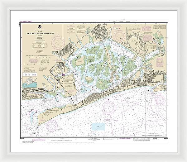 Nautical Chart-12350 Jamaica Bay-rockaway Inlet - Framed Print