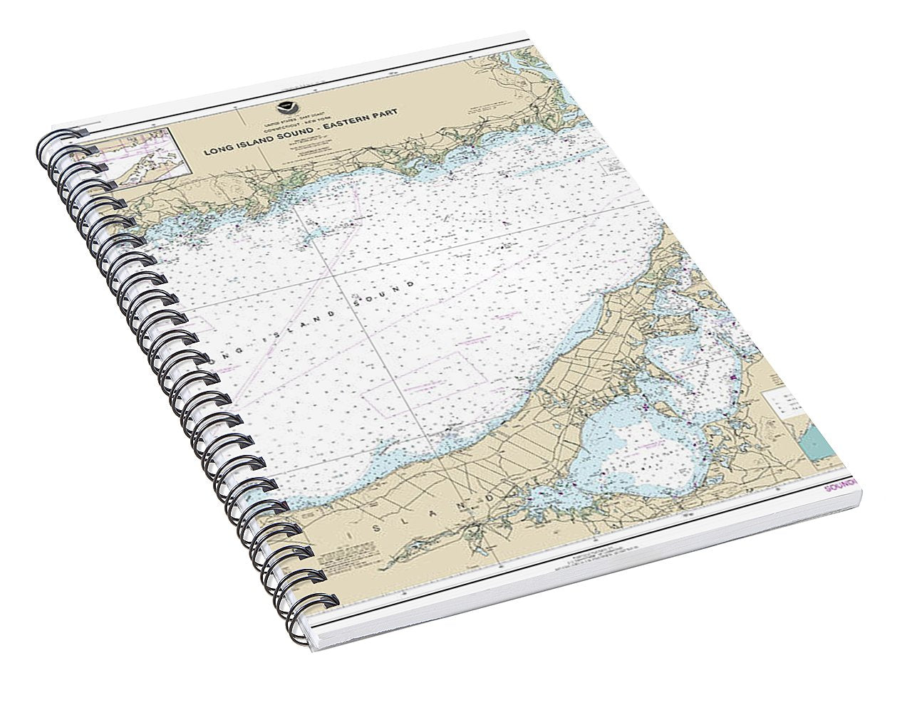 Nautical Chart-12354 Long Island Sound Eastern Part - Spiral Notebook