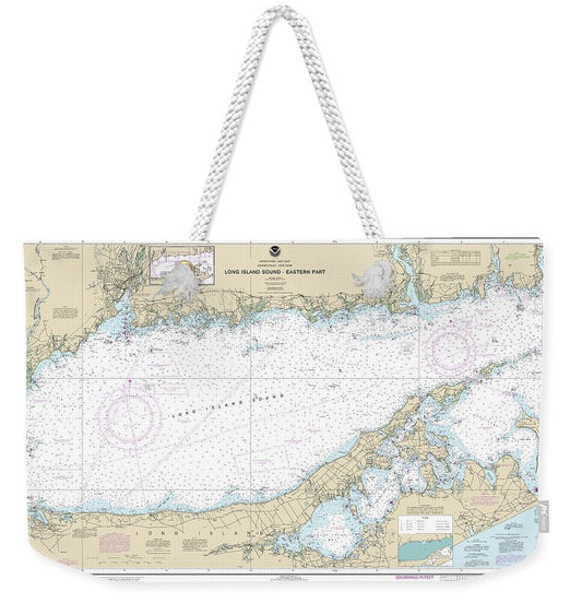 Nautical Chart-12354 Long Island Sound Eastern Part - Weekender Tote Bag
