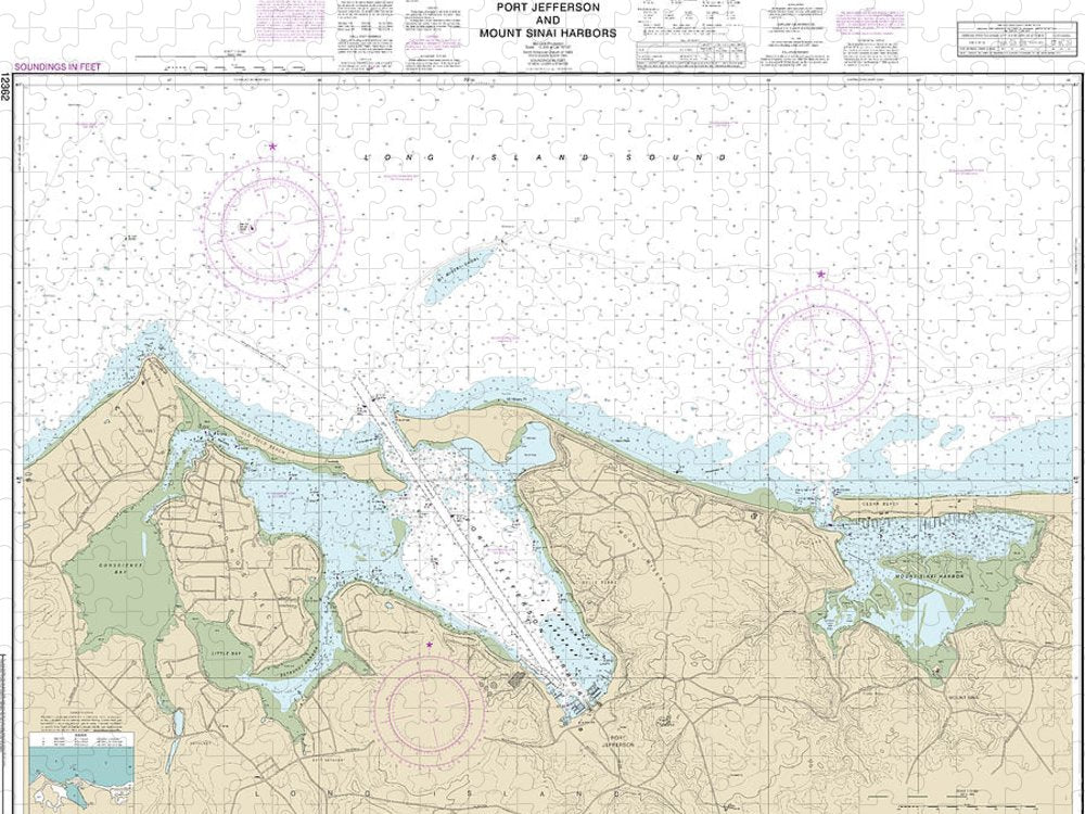Nautical Chart 12362 Port Jefferson Mount Sinai Harbors Puzzle