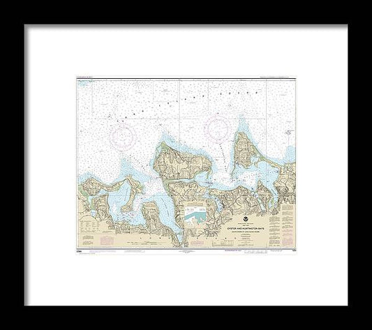 A beuatiful Framed Print of the Nautical Chart-12365 South Shore-Long Island Sound Oyster-Huntington Bays by SeaKoast
