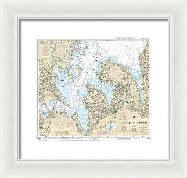 Nautical Chart-12366 Long Island Sound-east River Hempstead Harbor-tallman Island - Framed Print