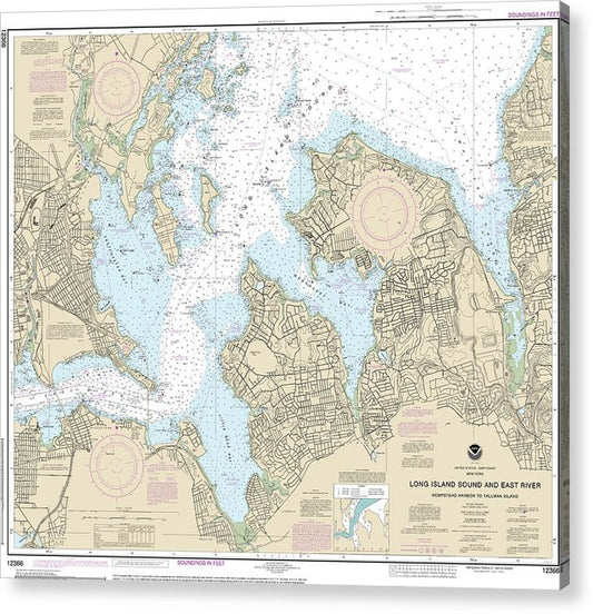 Nautical Chart-12366 Long Island Sound-East River Hempstead Harbor-Tallman Island  Acrylic Print