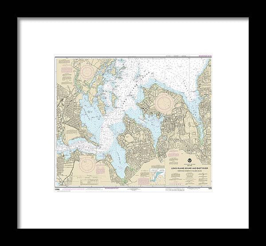 A beuatiful Framed Print of the Nautical Chart-12366 Long Island Sound-East River Hempstead Harbor-Tallman Island by SeaKoast