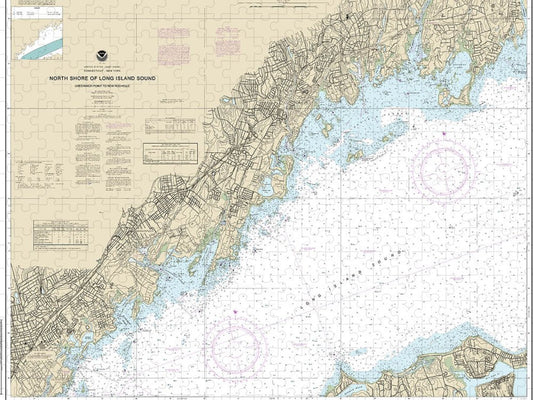 Nautical Chart 12367 North Shore Long Island Sound Greenwich Point New Rochelle Puzzle