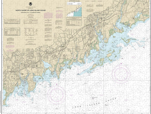 Nautical Chart 12368 North Shore Long Island Sound Sherwood Point Stamford Harbor Puzzle