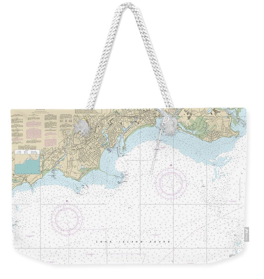 Nautical Chart-12369 North Shore-long Island Sound Stratford-sherwood Point - Weekender Tote Bag