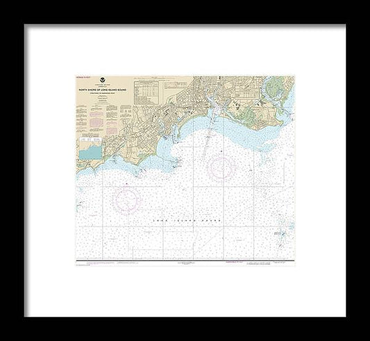 A beuatiful Framed Print of the Nautical Chart-12369 North Shore-Long Island Sound Stratford-Sherwood Point by SeaKoast