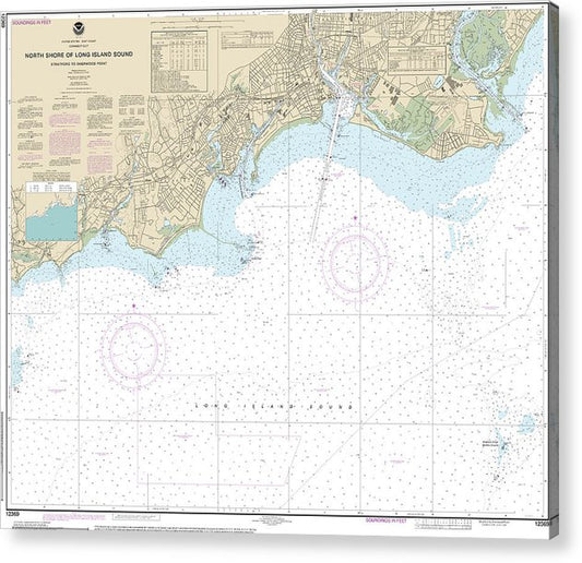 Nautical Chart-12369 North Shore-Long Island Sound Stratford-Sherwood Point  Acrylic Print