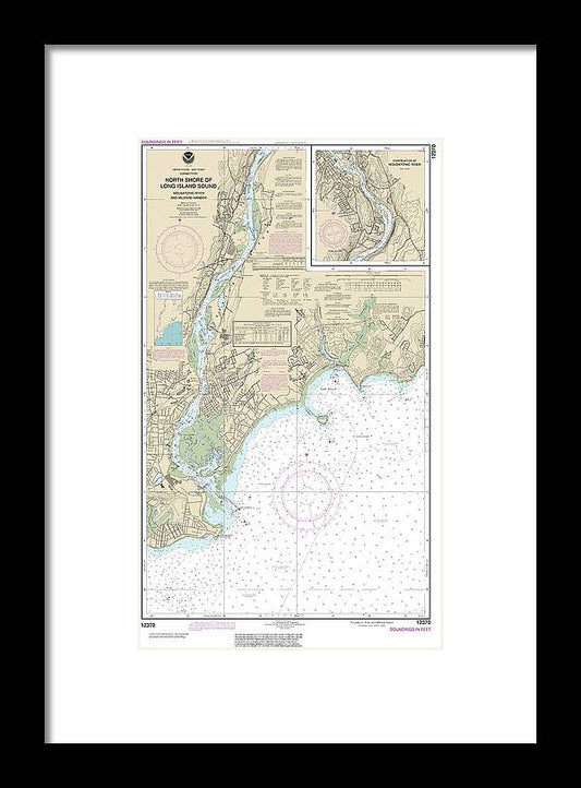 A beuatiful Framed Print of the Nautical Chart-12370 North Shore-Long Island Sound Housatonic River-Milford Harbor by SeaKoast