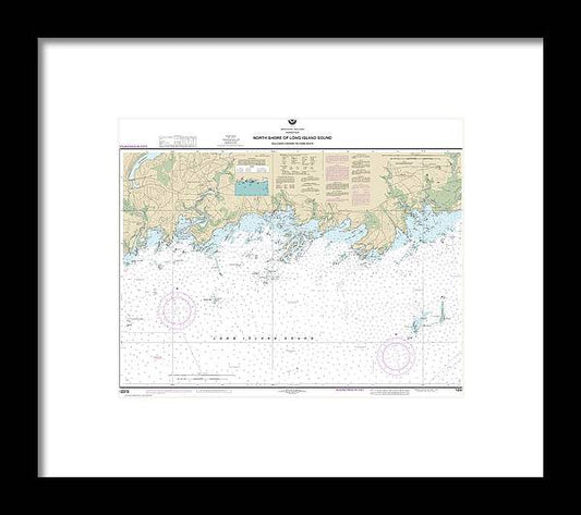 Nautical Chart-12373 North Shore-long Island Sound Guilford Harbor-farm River - Framed Print