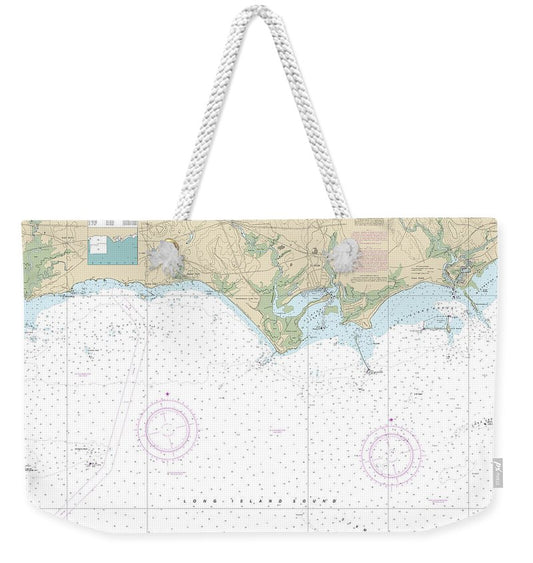 Nautical Chart-12374 North Shore-long Island Sound Duck Island-madison Reef - Weekender Tote Bag