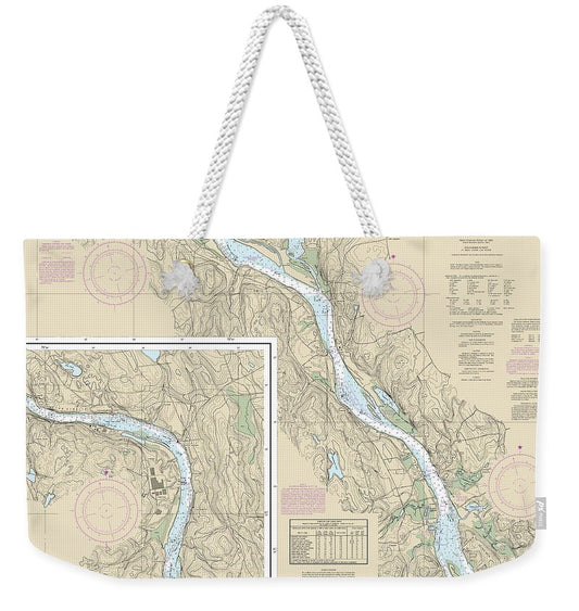 Nautical Chart-12377 Connecticut River Deep River-bodkin Rock - Weekender Tote Bag