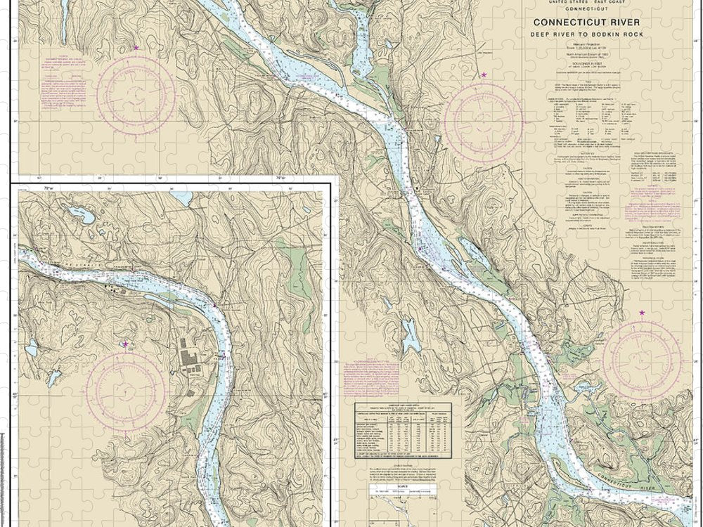 Nautical Chart 12377 Connecticut River Deep River Bodkin Rock Puzzle