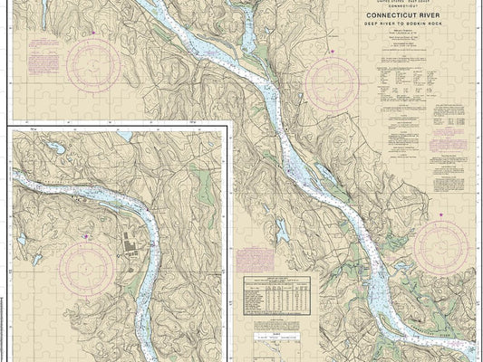 Nautical Chart 12377 Connecticut River Deep River Bodkin Rock Puzzle