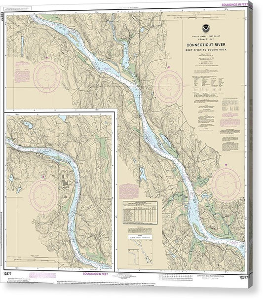 Nautical Chart-12377 Connecticut River Deep River-Bodkin Rock  Acrylic Print