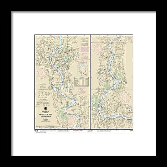 A beuatiful Framed Print of the Nautical Chart-12378 Connecticut River Bodkin Rock-Hartford by SeaKoast