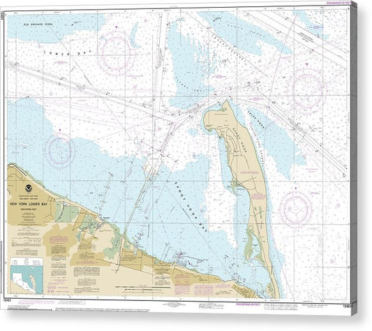 Nautical Chart-12401 New York Lower Bay Southern Part  Acrylic Print