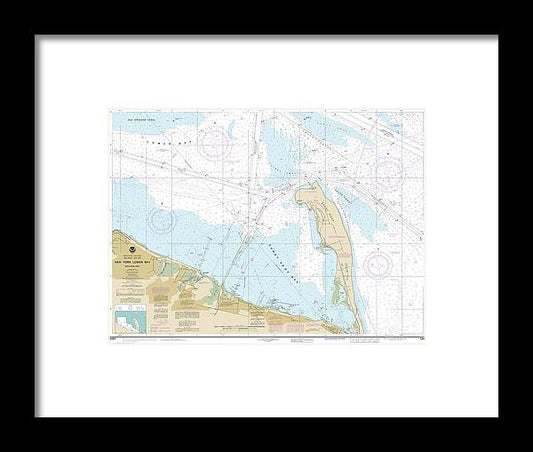 A beuatiful Framed Print of the Nautical Chart-12401 New York Lower Bay Southern Part by SeaKoast