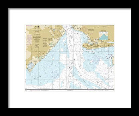 A beuatiful Framed Print of the Nautical Chart-12402 New York Lower Bay Northern Part by SeaKoast
