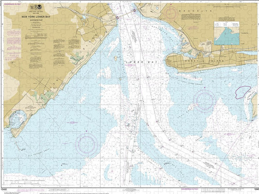Nautical Chart 12402 New York Lower Bay Northern Part Puzzle