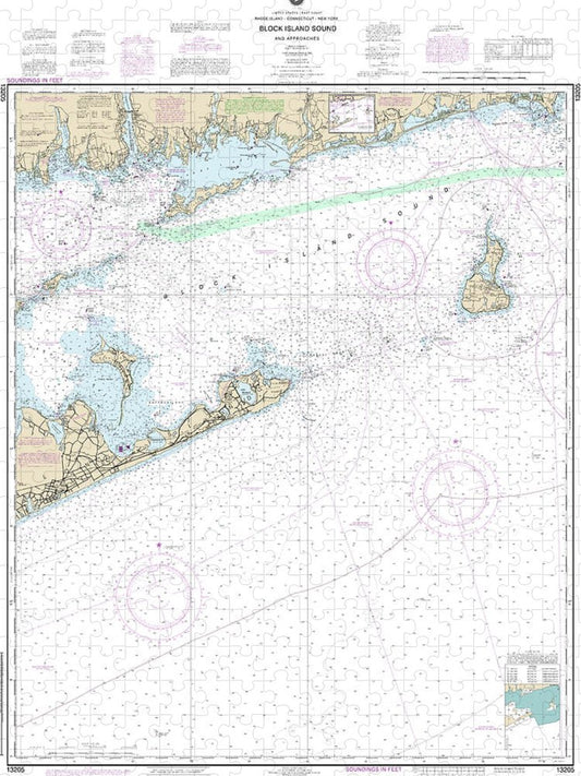 Nautical Chart 13205 Block Island Sound Approaches Puzzle