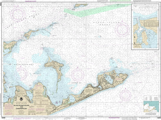 Nautical Chart 13209 Block Island Sound Gardiners Bay, Montauk Harbor Puzzle